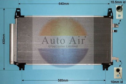 AUTO AIR 16-9994 Air Condenser A/C Air Conditioning Fits Toyota Yaris/Vitz