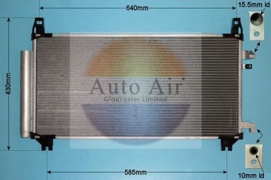 AUTO AIR 16-9994 Air Condenser A/C Air Conditioning Fits Toyota Yaris/Vitz
