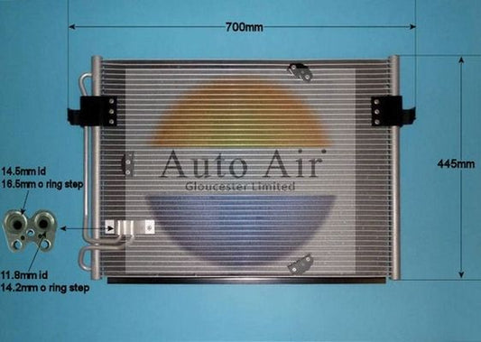 AUTO AIR 16-9664 Air Conditioning Condenser A/C Air Con Fits BMW 8 Series