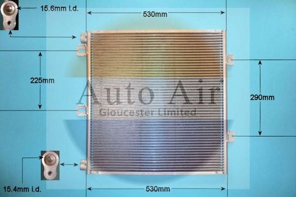 AUTO AIR 16-9820 Air Conditioning Condenser A/C Air Con Replacement Fits RENAULT