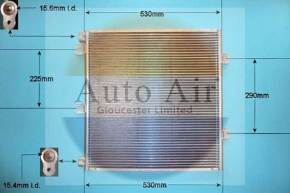 AUTO AIR 16-9820 Air Conditioning Condenser A/C Air Con Replacement Fits RENAULT