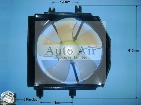 AUTO AIR 05-1157 Radiator Fan Electric Motor Centre Cooling Fits Mazda Premacy