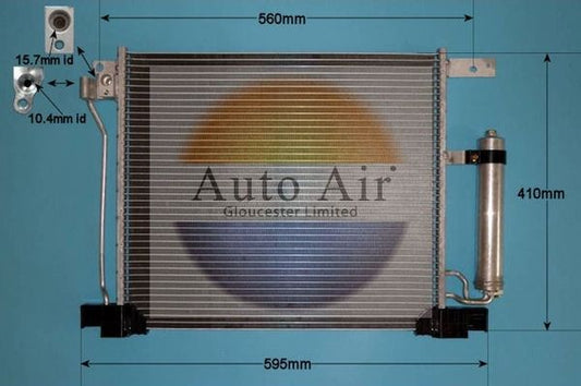 AUTO AIR 16-1985 Air Condenser A/C Air Conditioning Fits Nissan Juke Pulsar
