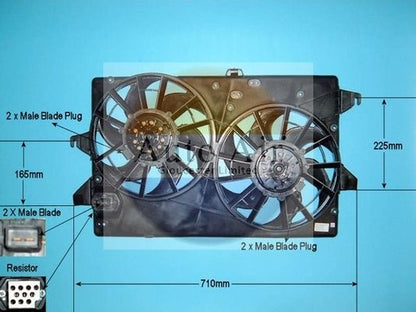 AUTO AIR 05-1132 Radiator Fan Electric Motor Centre Cooling Fits Ford Mondeo