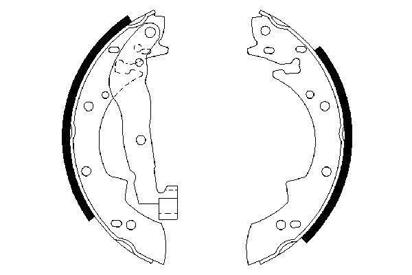 BOSCH 0986487076 Brake Shoe Set Rear Fits Peugeot Renault Suzuki Talbot Volvo
