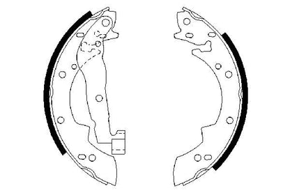 BOSCH 0986487076 Brake Shoe Set Rear Fits Peugeot Renault Suzuki Talbot Volvo