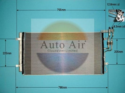AUTO AIR 16-1355 Air Conditioning Condenser Air Con Replacement Fits Kia Carens