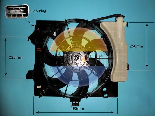 AUTO AIR 05-1456 Radiator Fan Electric Motor Centre Cooling Fits Hyundai Kia