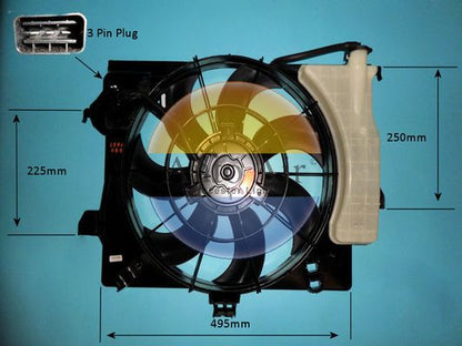AUTO AIR 05-1456 Radiator Fan Electric Motor Centre Cooling Fits Hyundai Kia