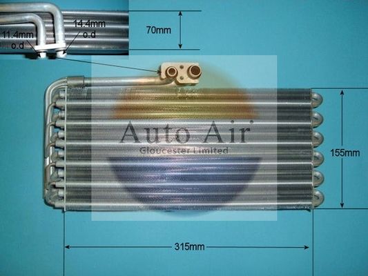 AUTO AIR 21-0002 Air Evaporator A/C Air Con Air Conditioning Fits Porsche 911