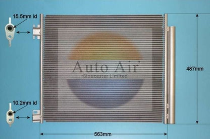 AUTO AIR 16-9817 Air Conditioning Condenser A/C Air Con Fits Nissan Renault