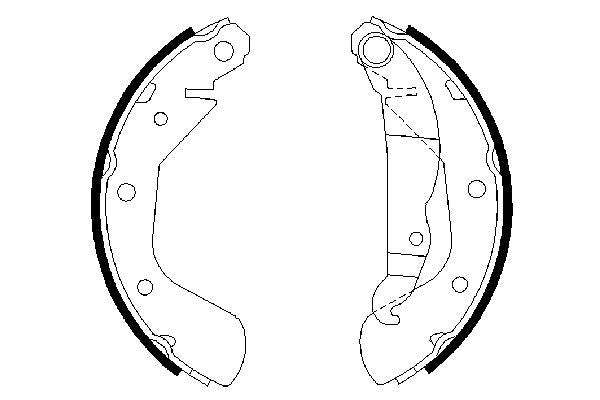 BOSCH 0986487613 Brake Shoe Set Rear Fits Opel Corsa Vauxhall Corsa Corsavan