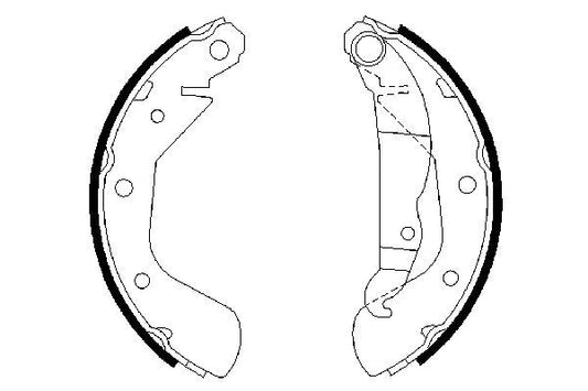 BOSCH 0986487613 Brake Shoe Set Rear Fits Opel Corsa Vauxhall Corsa Corsavan