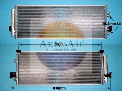AUTO AIR 16-1055 Air Conditioning Condenser A/C Fits Mitsubishi Space Wagon