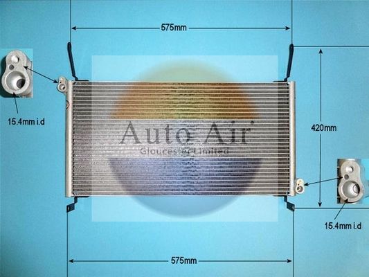 AUTO AIR 16-1116 Air Conditioning Condenser A/C Air Con Fits Fiat Multipla
