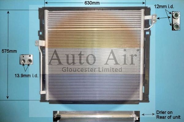 AUTO AIR 16-9989 Air Conditioning Condenser A/C Air Con Fits Mercedes-Benz