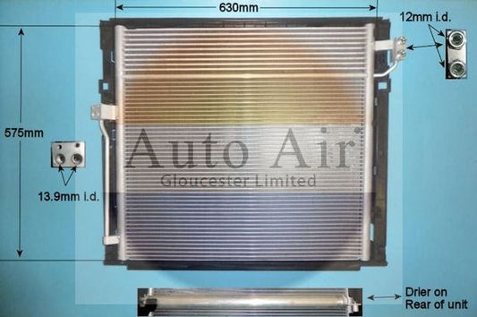 AUTO AIR 16-9989 Air Conditioning Condenser A/C Air Con Fits Mercedes-Benz
