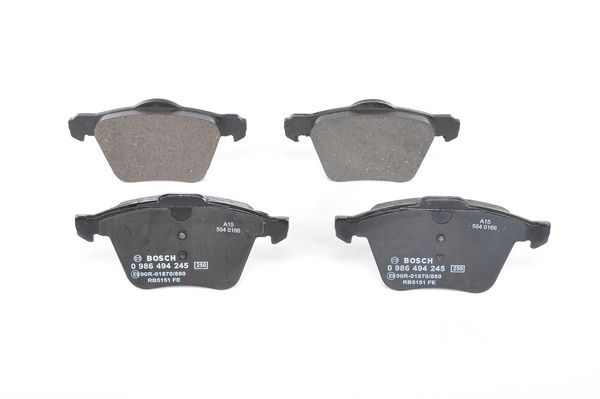 BOSCH 0986494245 Brake Pad Set For Disc Front 18.6mm Thickness Fits Ford Volvo