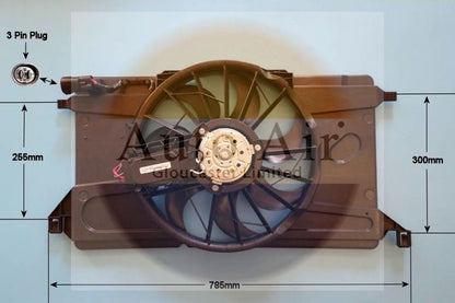 AUTO AIR 05-1266 Radiator Fan Electric Motor Centre Cooling System Fits Ford