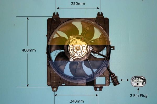 AUTO AIR 05-1810 Radiator Fan Electric Motor Centre Fits Citroen Peugeot Toyota