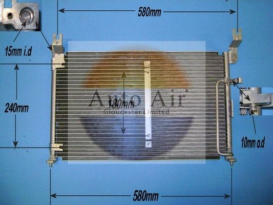 AUTO AIR 16-1309 Air Conditioning Condenser A/C Air Con Fits Suzuki Baleno