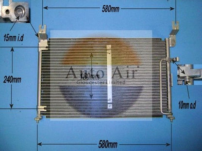 AUTO AIR 16-1309 Air Conditioning Condenser A/C Air Con Fits Suzuki Baleno