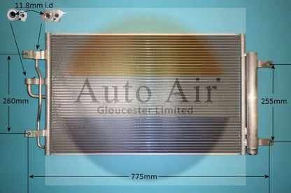 AUTO AIR 16-0054 Air Condenser A/C Air Conditioning Fits Chevrolet Captiva