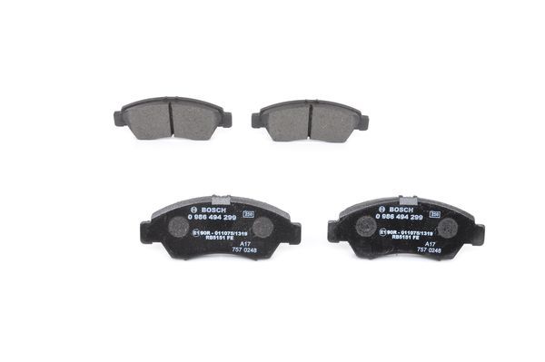 BOSCH 0986494299 Brake Pad Set For Disc Brake Front Fits Honda Civic Jazz Logo