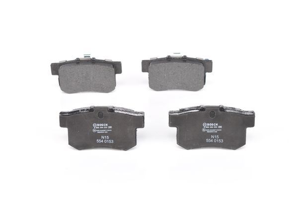 BOSCH 0986494233 Brake Pad Set For Disc Brake Rear 15.5mm Thickness Fits Honda