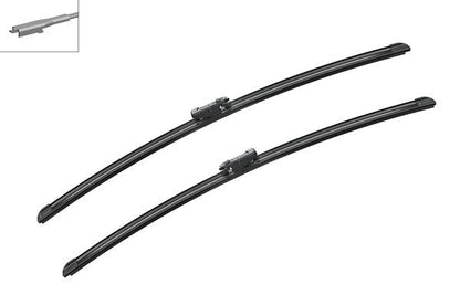 2 x BOSCH AEROTWIN A099S Flat Wiper Blades (Pair) 650/650mm Length Fits Seat