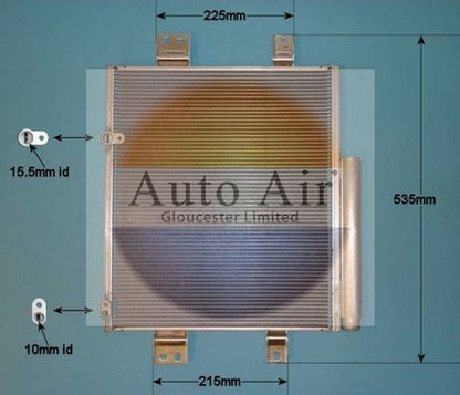 AUTO AIR 16-1363 Air Condenser A/C Air Conditioning Fits Daihatsu Materia