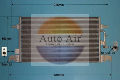 AUTO AIR 16-1439 Air Conditioning Condenser A/C Air Con Replacement For Audi A6