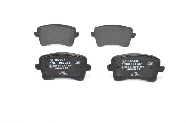 BOSCH 0986494254 Brake Pad Set For Disc Brake Rear Fits Audi A4 A4 Allroad A5 Q5