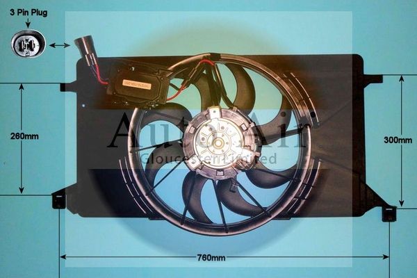 AUTO AIR 05-1270 Radiator Fan Electric Motor Centre Cooling System Fits Ford