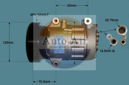Auto Air 14-1111P A/C Air Con Compressor Air Conditioning Fits Nissan Renault