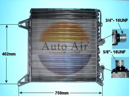 AUTO AIR 16-1164 Air Conditioning Condenser A/C Air Con Replacement Fits IVECO