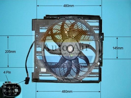 AUTO AIR 05-1111 Radiator Fan Electric Motor Centre Cooling Fits BMW 5 Series