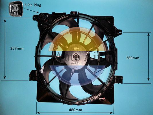 AUTO AIR 05-1460 Radiator Fan Electric Motor Centre Cooling Fits Hyundai i40