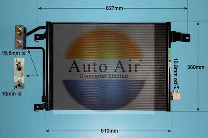 AUTO AIR 16-1406 Air Conditioning Condenser A/C Air Con Fits Jeep Wrangler