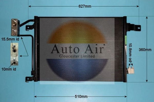 AUTO AIR 16-1406 Air Conditioning Condenser A/C Air Con Fits Jeep Wrangler
