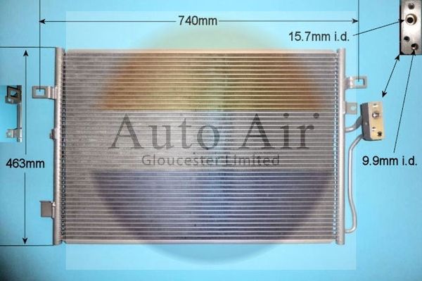 AUTO AIR 16-6236 Air Conditioning Condenser Fits Dodge Journey Fiat Freemont