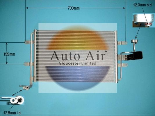 AUTO AIR 16-9786A Air Conditioning Condenser Fits Seat Leon Toledo VW Bora Golf