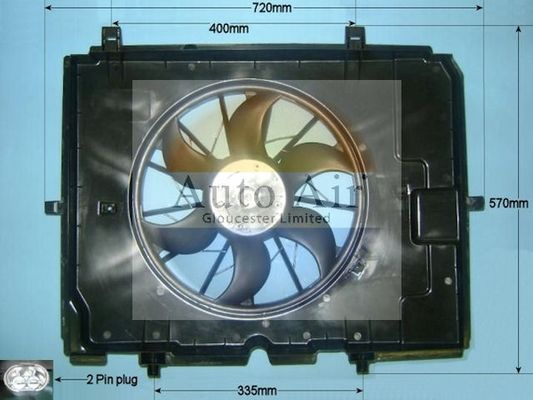 AUTO AIR 05-1158 Radiator Fan Electric Motor Centre Fits Mercedes-Benz E-Class