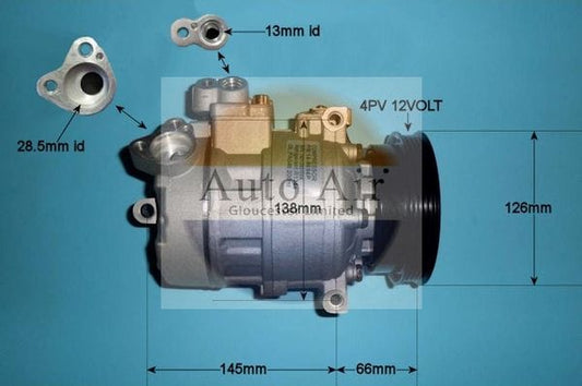 Auto Air 14-9694P A/C Air Con Compressor Air Conditioning Fits Audi Skoda VW