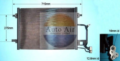 AUTO AIR 16-9565 Air Conditioning Condenser A/C Air Con For Audi A6 Allroad