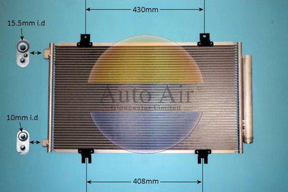 AUTO AIR 16-1454 Air Conditioning Condenser Fits Suzuki SX4 S-CROSS Vitara