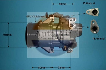 AUTO AIR 14-0046P Air Compressor A/C Air Conditioning Fits Daihatsu Toyota