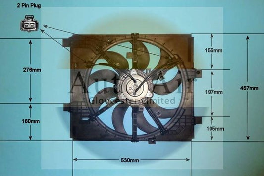 AUTO AIR 05-1200 Radiator Fan Electric Motor Centre Cooling Fits Nissan Juke