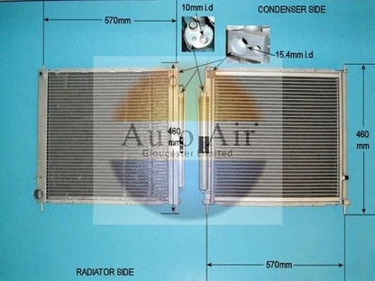 Auto Air 16-9980 Air Conditioning Condenser For Renault Clio Modus / Grand Modus