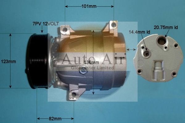 Auto Air 14-1118P A/C Compressor Air Conditioning Fits Nissan Renault Vauxhall